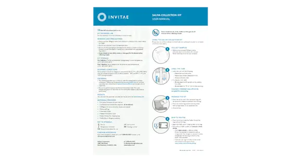 Saliva collection kit instructions | Invitae