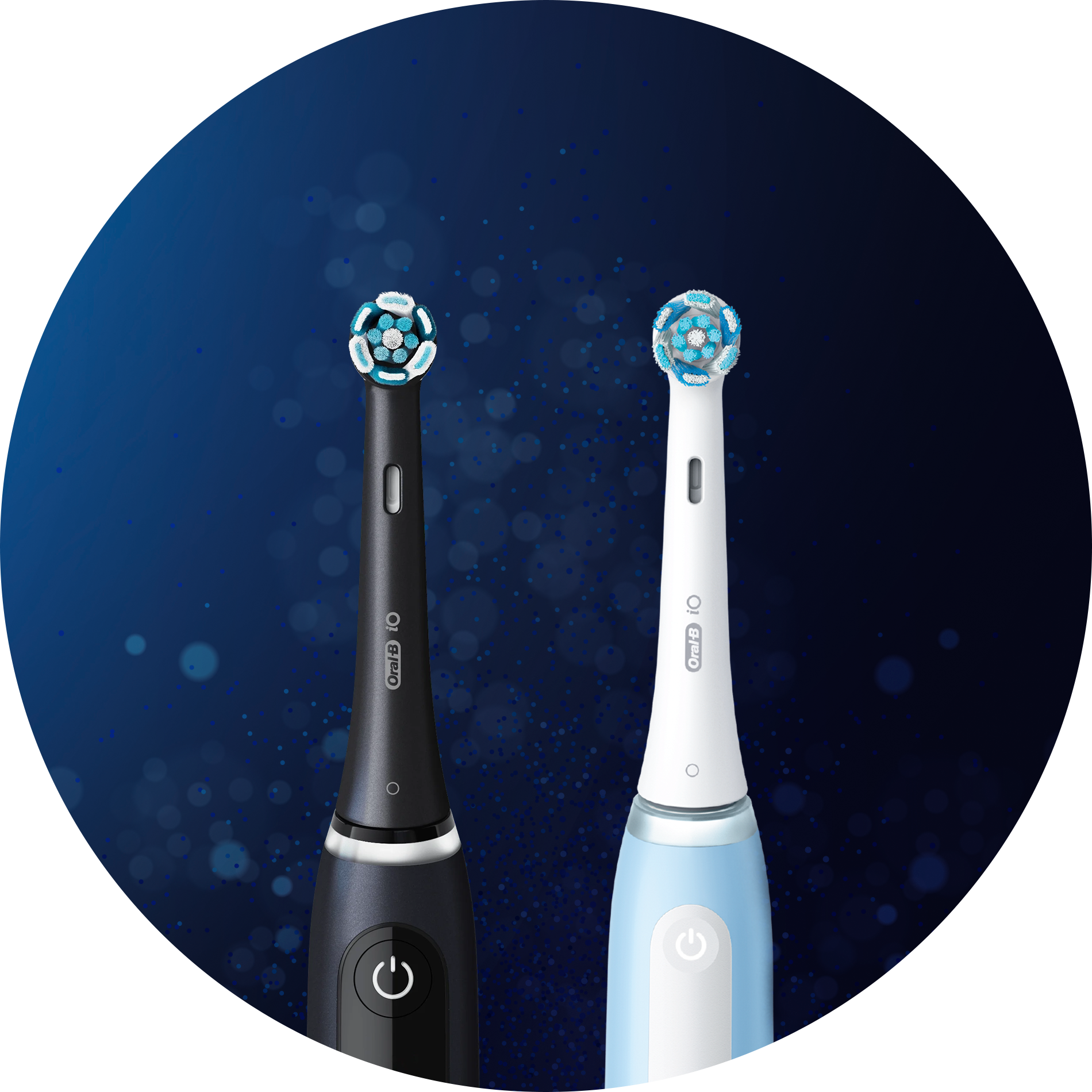 small girl holding oralB brush