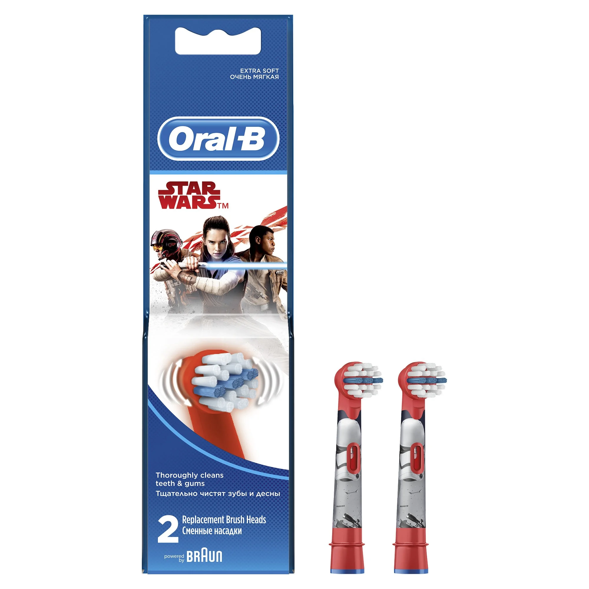 Oral-B Kids Electric Rechargeable Toothbrush Heads Replacement Refills Featuring Star Wars Characters