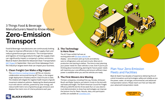 3 Things Food & Beverage Manufacturers Need to Know About Zero-Emission Transport 70/30 Image