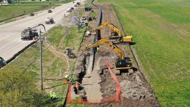 Waukesha Water Supply Project Pipeline Install Aerial View