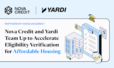 Nova Credit and Yardi Income and Asset Verification for Affordable Housing Image