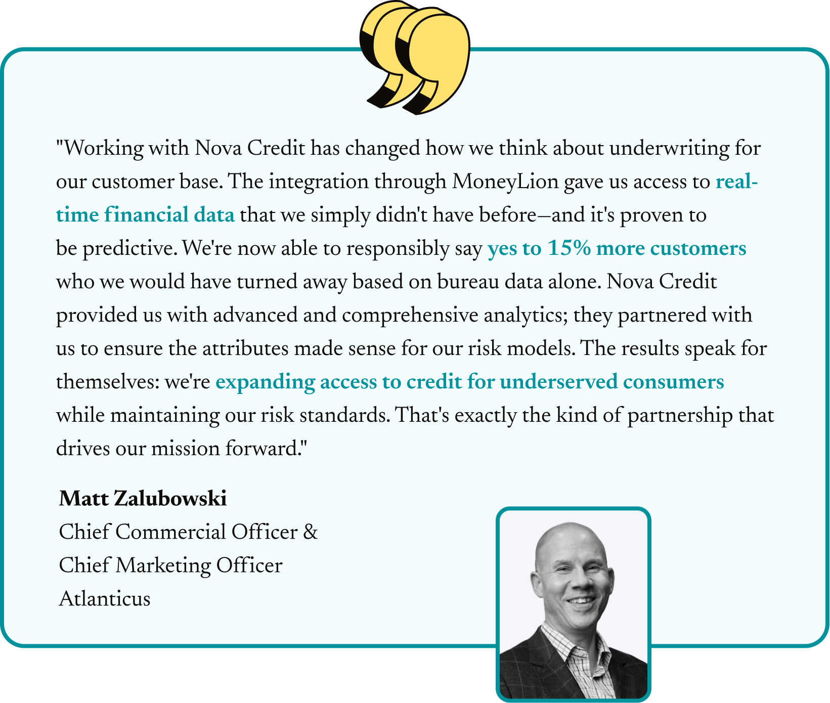 Quote from Matt Zalubowski