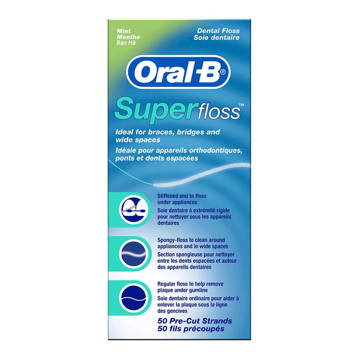Oral-B Super Floss Pre-Cut Floss Strands 