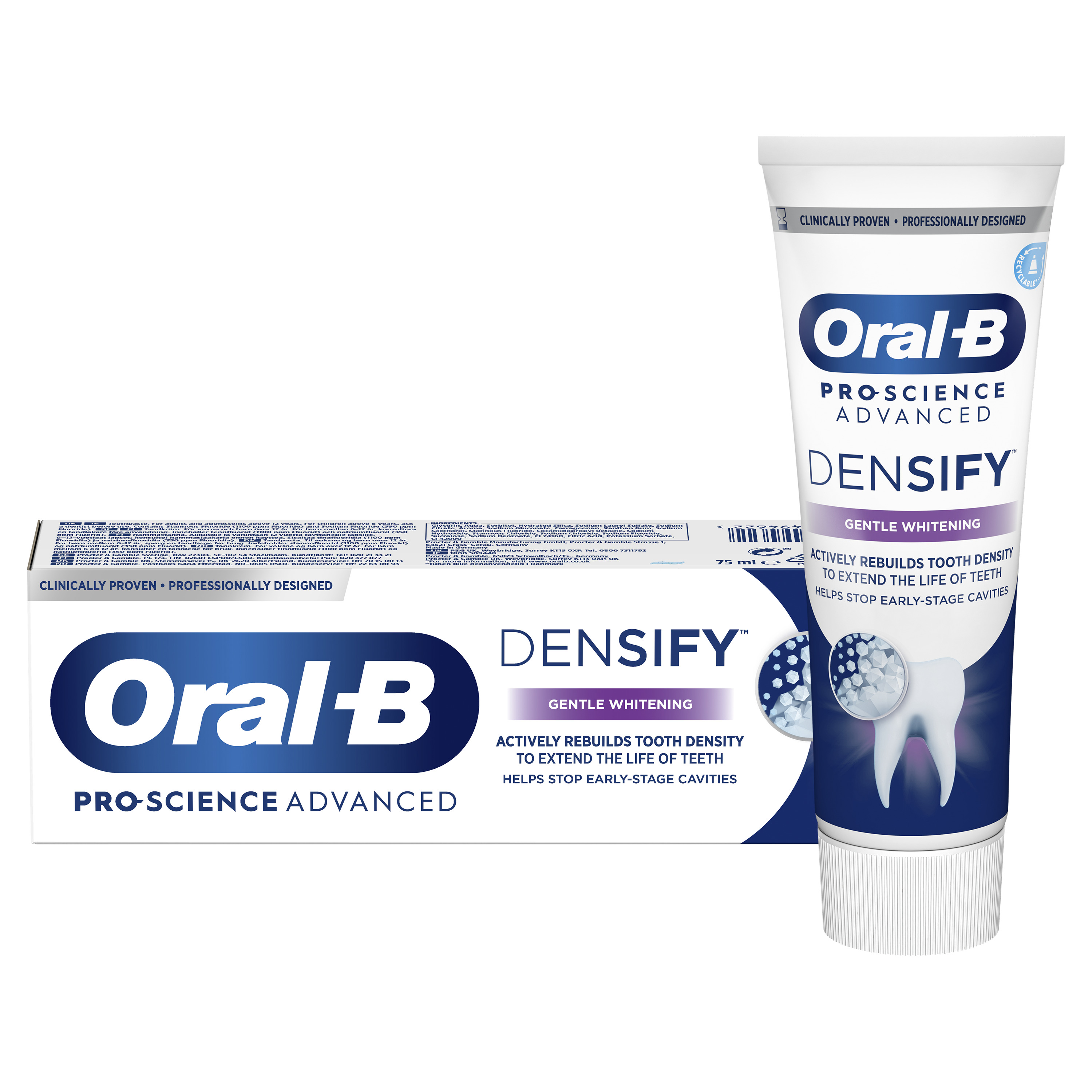 Oral-B Pro-Science Advanced Densify Gentle Whitening Tannkrem | Oral-B NO