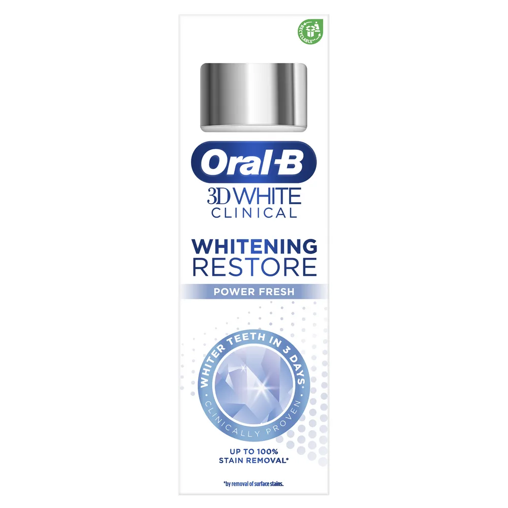 Oral-B 3D White Clinical Diamond Clean Tannkrem 