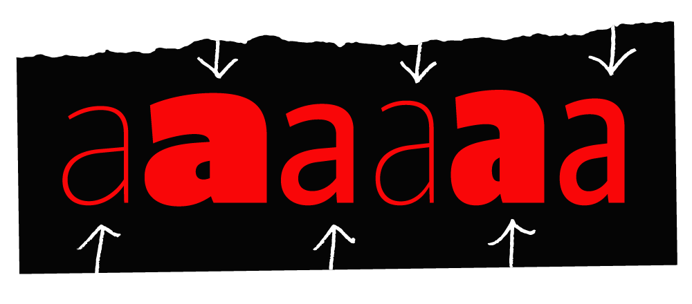 Parclo Sans has a wide variety of voices. These are all examples of the letter ‘a’ from different fonts in the Parclo Sans family.