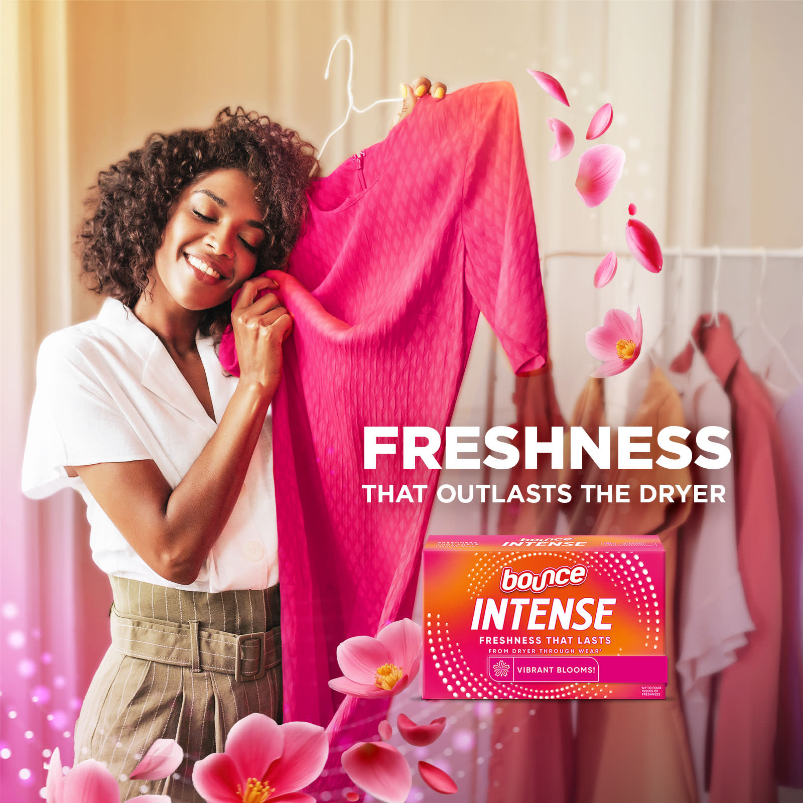 PDP - Bounce Intense Vibrant Bloom Dryer Sheets - SI6