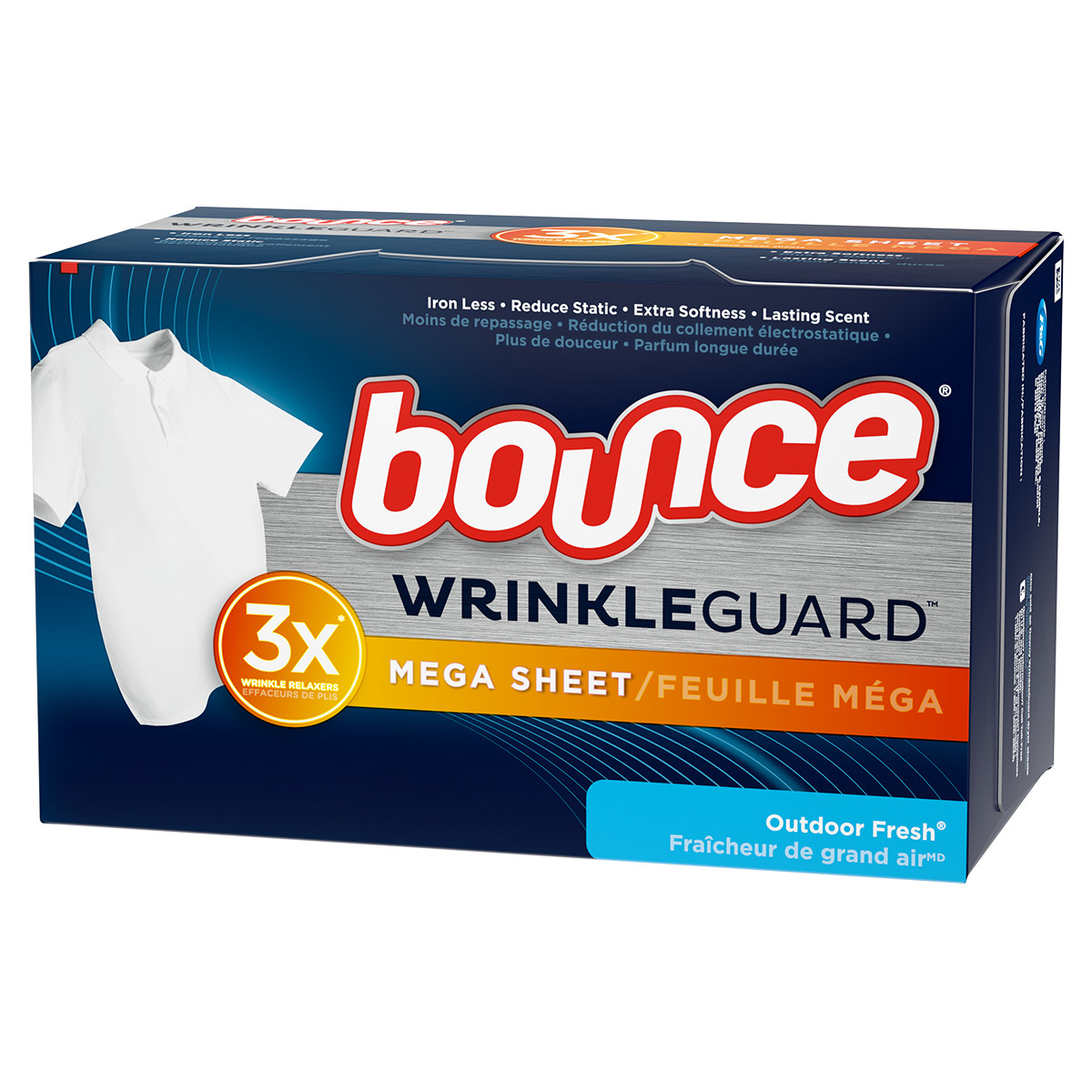 Bounce® WrinkleGuard Mega Sheet Outdoor Fresh Dryer Sheets