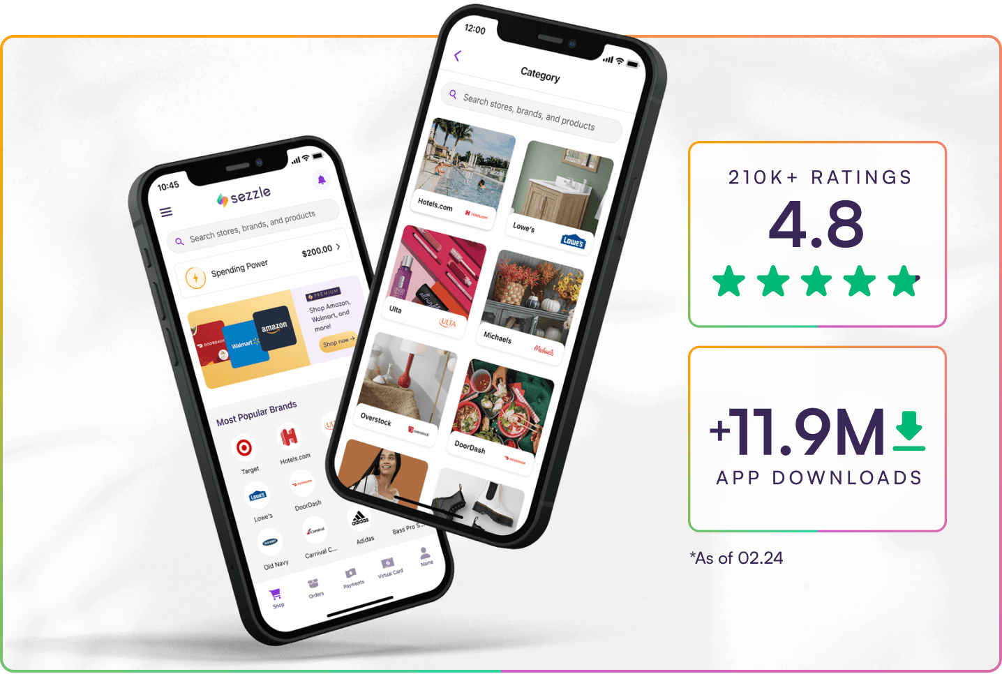 Découvrez plus dans l'application Sezzle. Accès à des marques exclusives, création de crédit, tap-to-pay et plus encore. Noté 4,84 étoiles sur 5 sur plus de 170 000 évaluations avec 8,5 millions de téléchargements d'autres applications