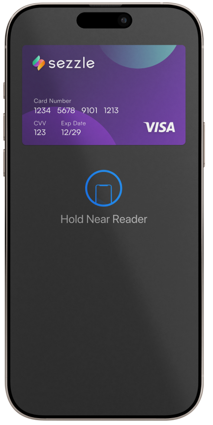 Sezzle Virtual Card with tap-to-pay