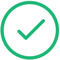 Check mark in a circle