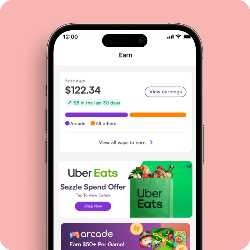 Build your credit with Sezzle Up.