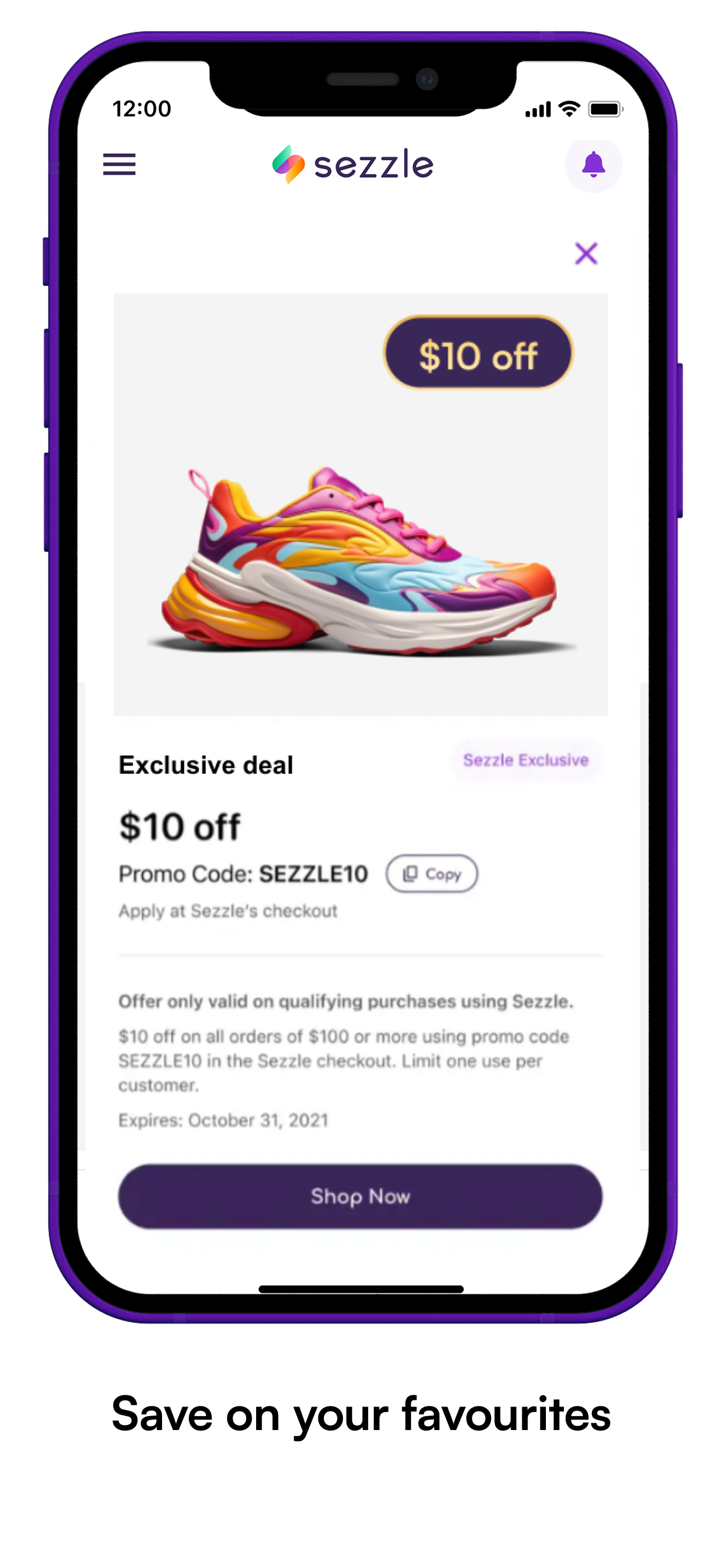 Phone screen showing the request a purchase amount screen in shopping webview. "Enter the amount you plan to spend and tap 'Continue'"