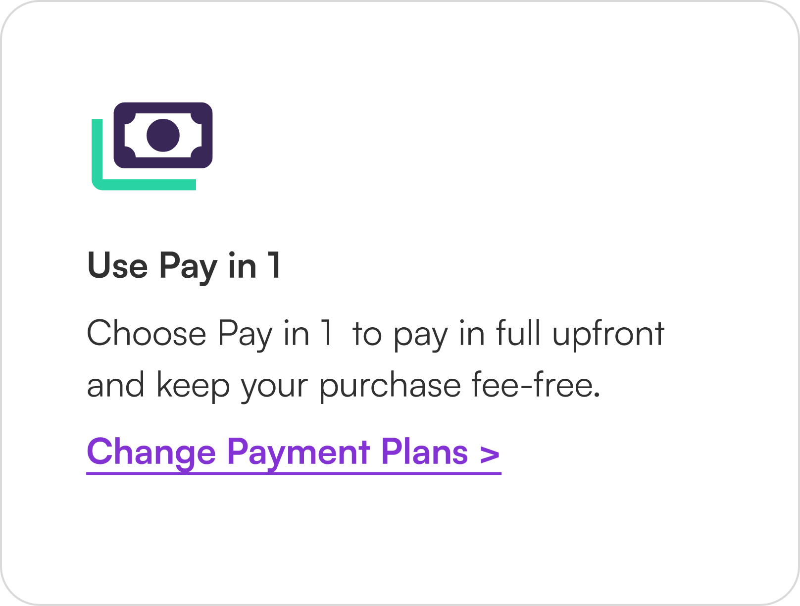 Pay in 1