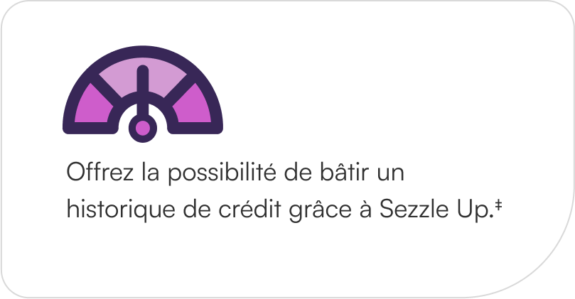 Offer credit-building opportunity via Sezzle Up.‡