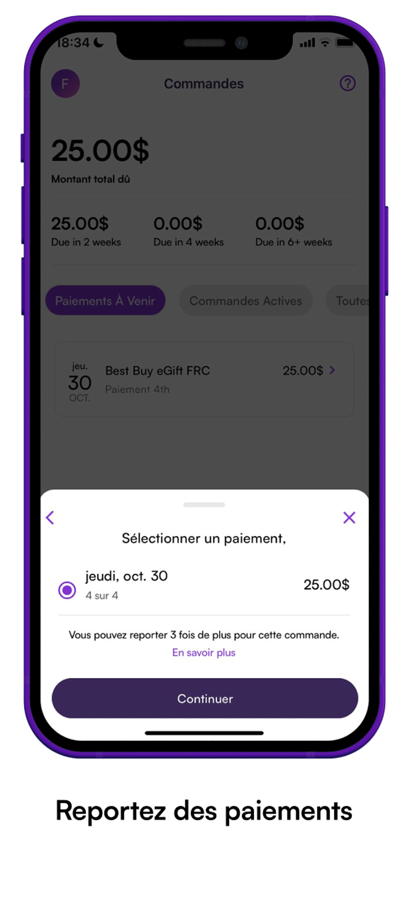 Phone screen showing the approved purchase amount and Virtual Card. "Enter Virtual Card details at merchant checkout"