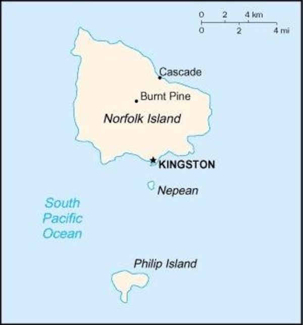 Norfolk Island Map