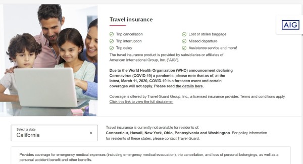 AIG Travel Insurance
