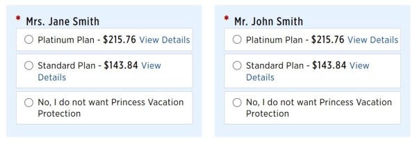 Vacation Protection Pricing