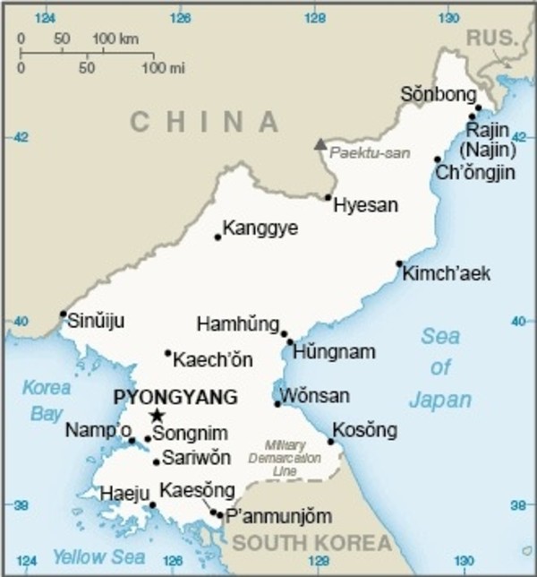 Korea, North Map