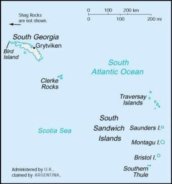 South Georgia and South Sandwich Islands Map