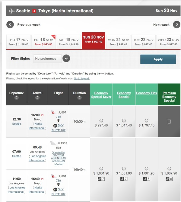 Economy pricing