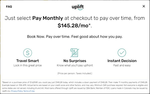 Monthly Pay Popup