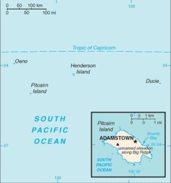 Pitcairn Islands Map