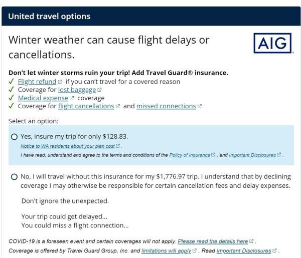 AIG Travel Insurance Offer