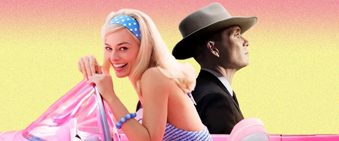 barbie and oppenheimer poster collab