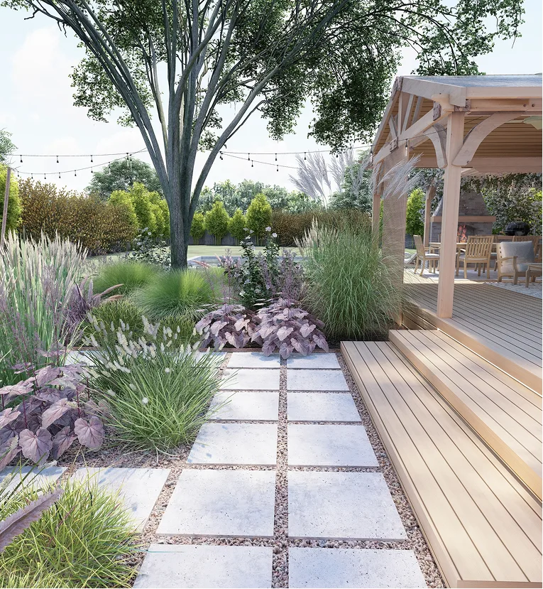 Residential Landscape Design \u0026 Build in Charlotte, NC | Yardzen, image size:3840x4161