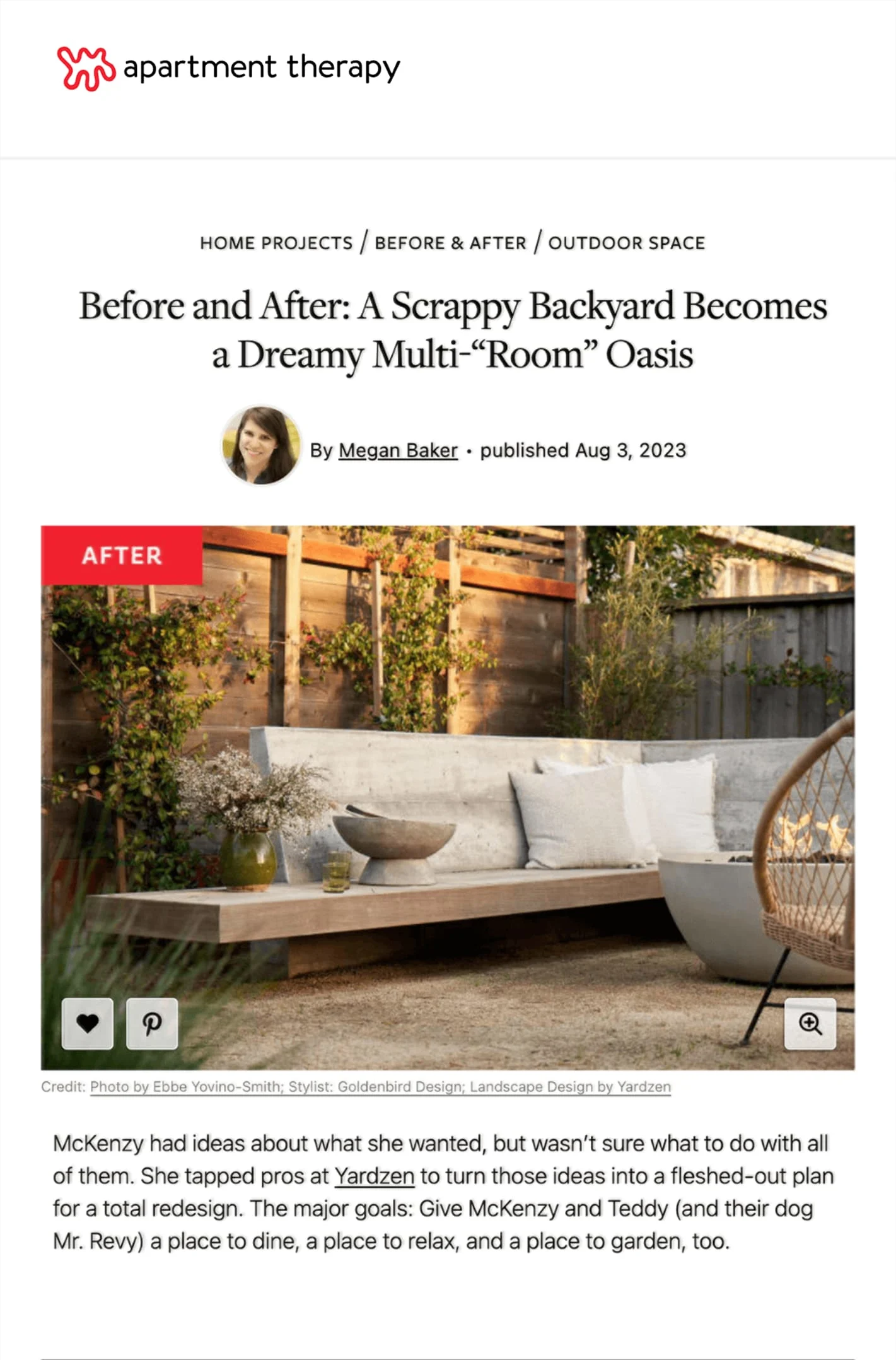 Apartment Therapy Press Article