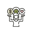 Irrigation sprinkler head icon representing irrigation or watering systems