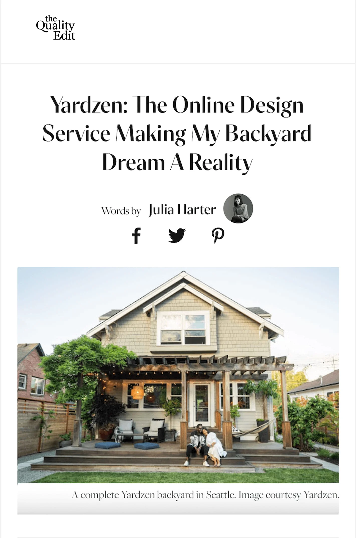 The Quality Edit Press Article