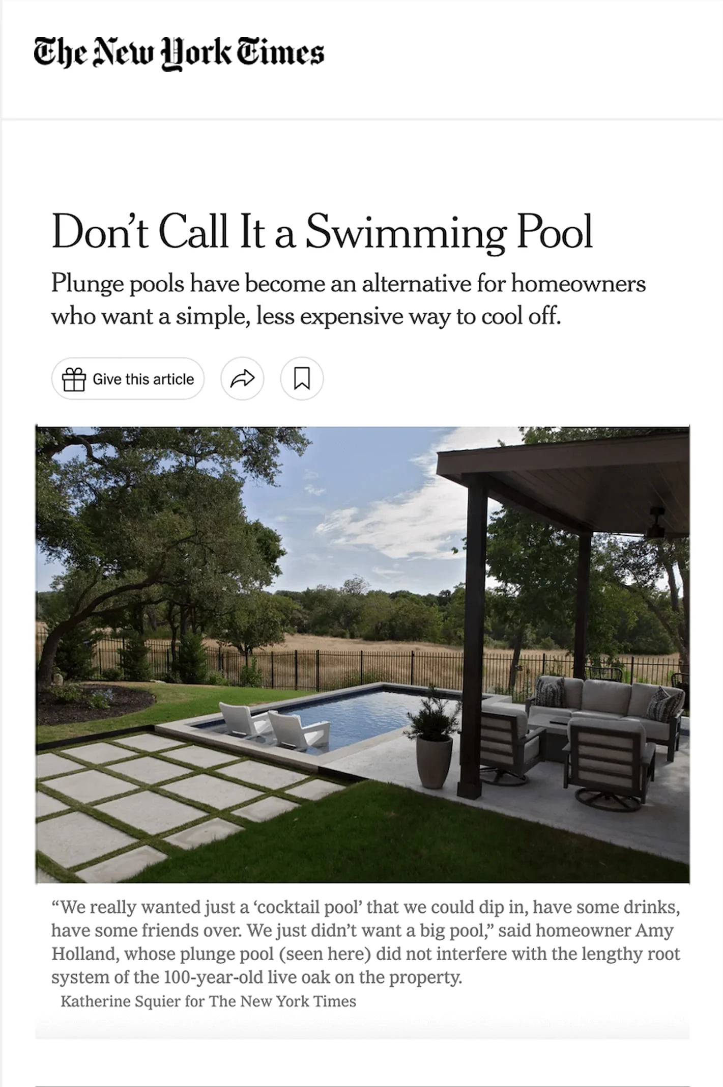 New York Times Press Article