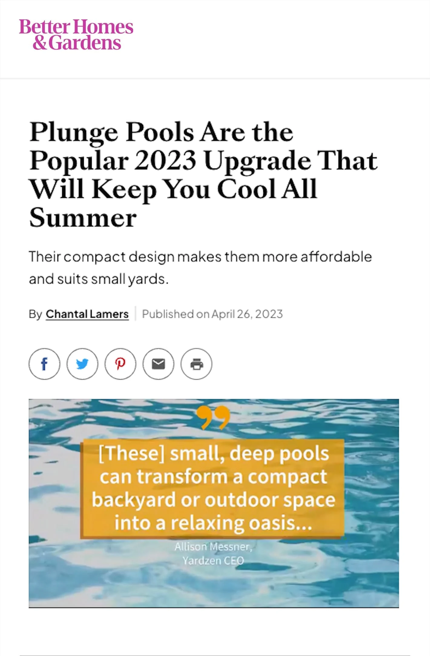 Better Homes and Gardens press image