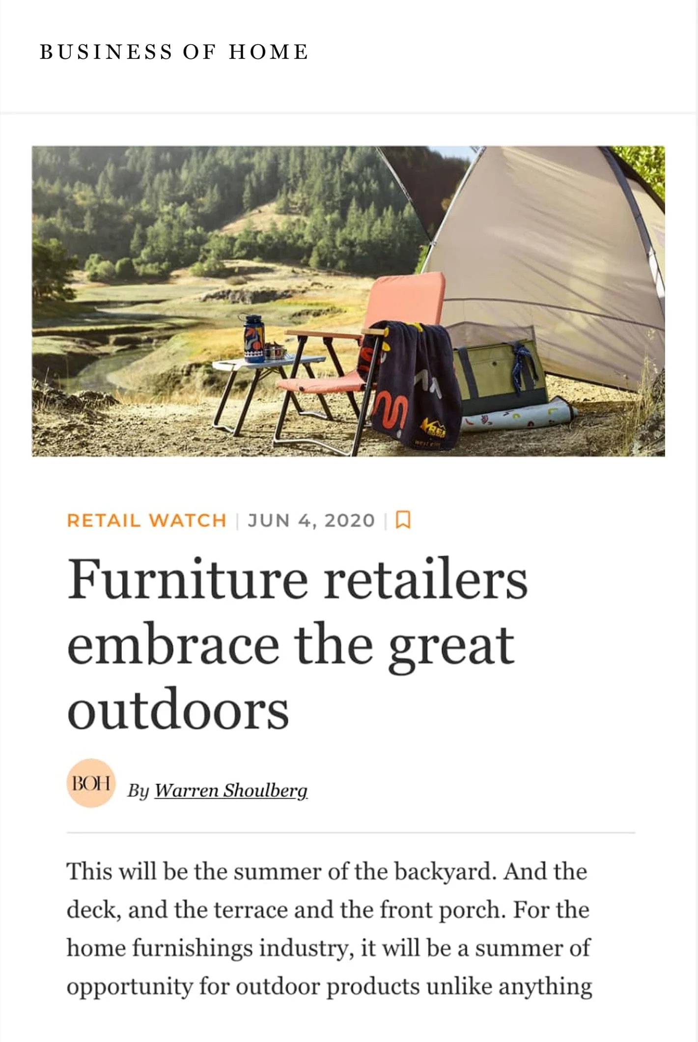 Business of Home Press Article