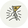 Pennant icon representing achievement, recognition, or milestones.