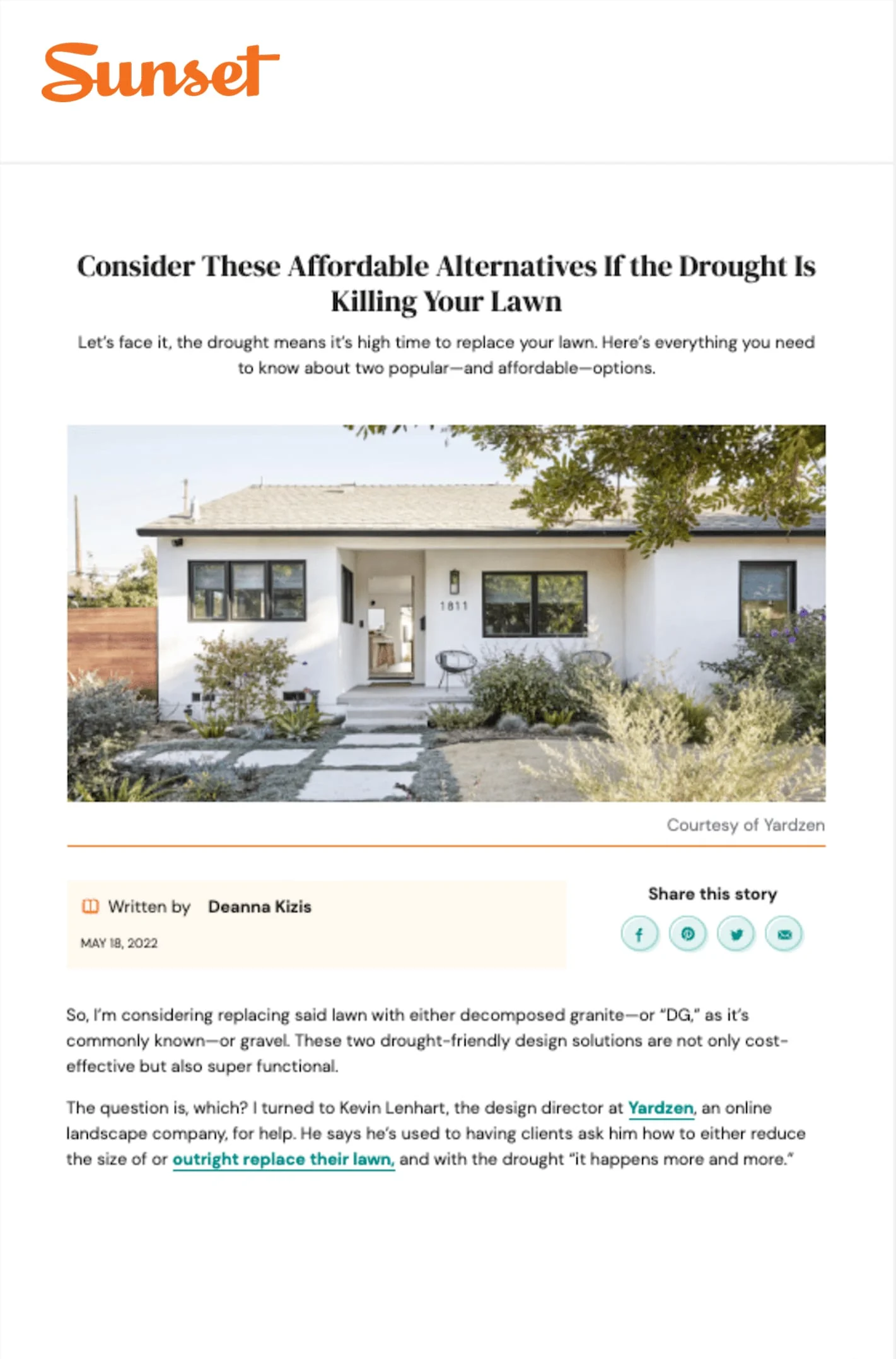 Sunset Press Article