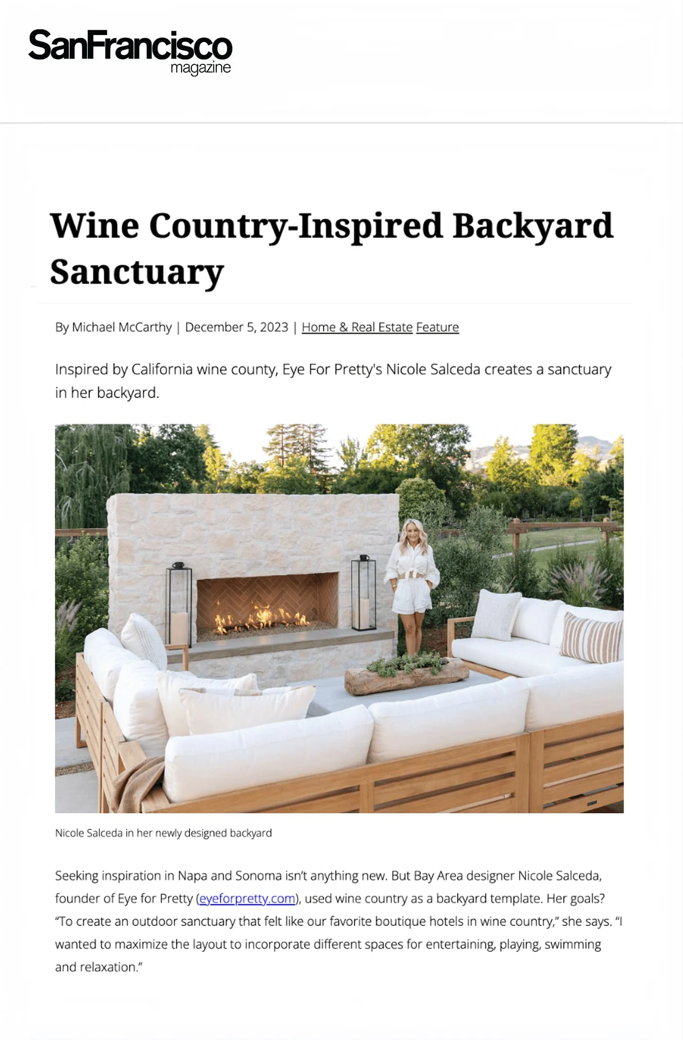 San Francisco Magazine Press Image