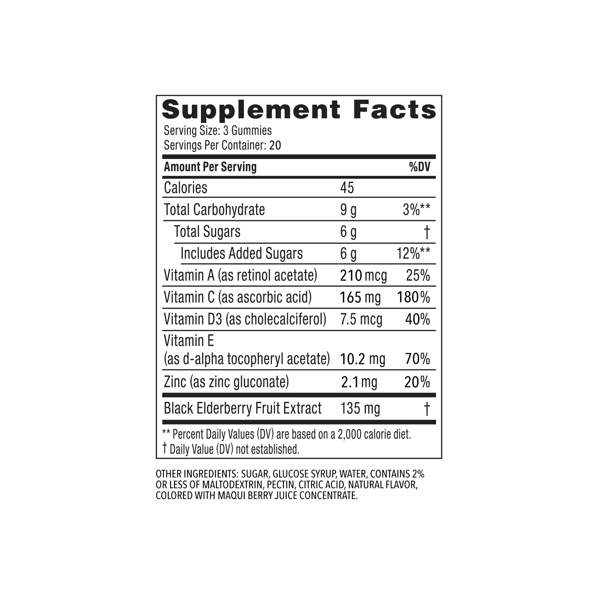 Supplement facts