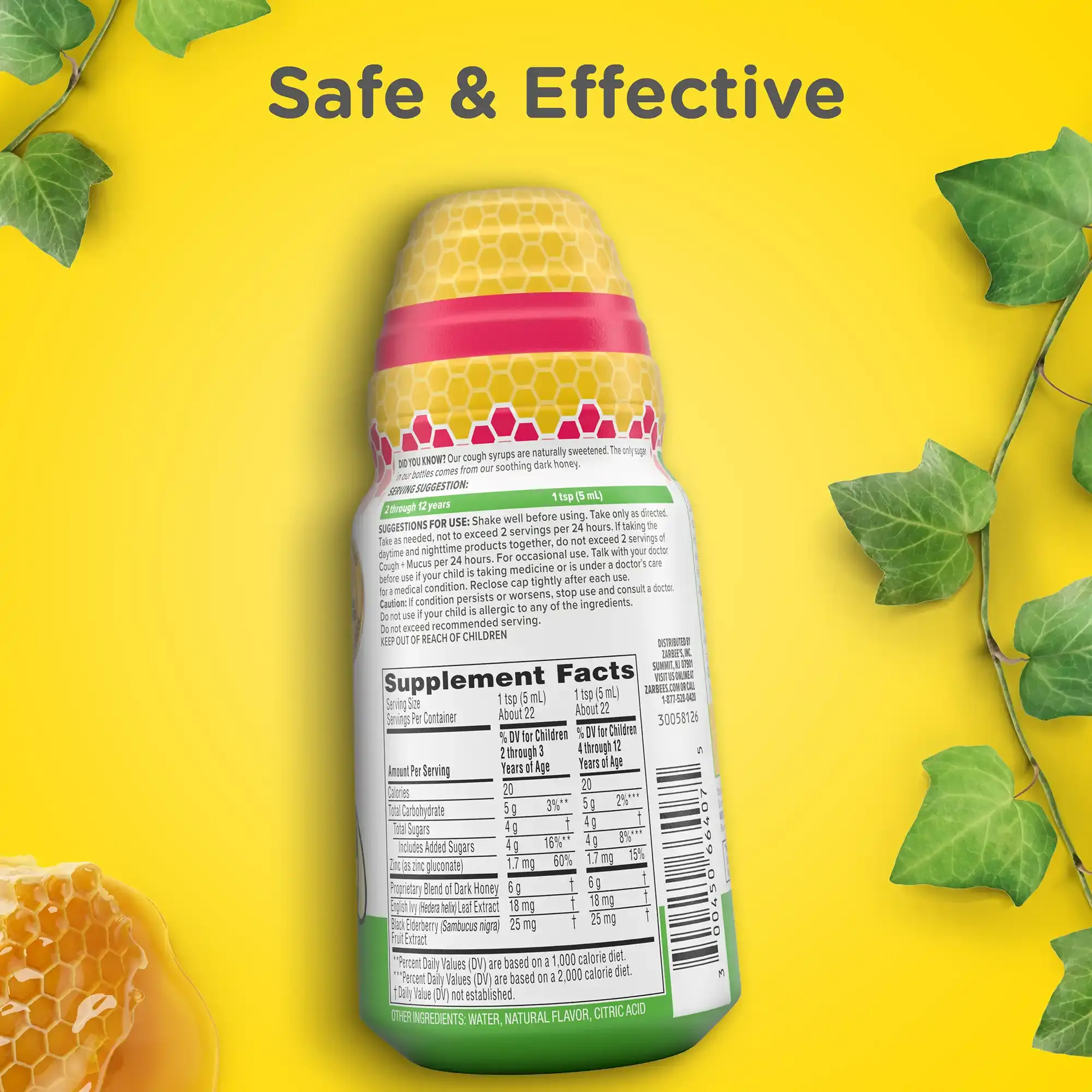 Zarbee’s® Kid's Cough + Mucus Day Suplement Facts