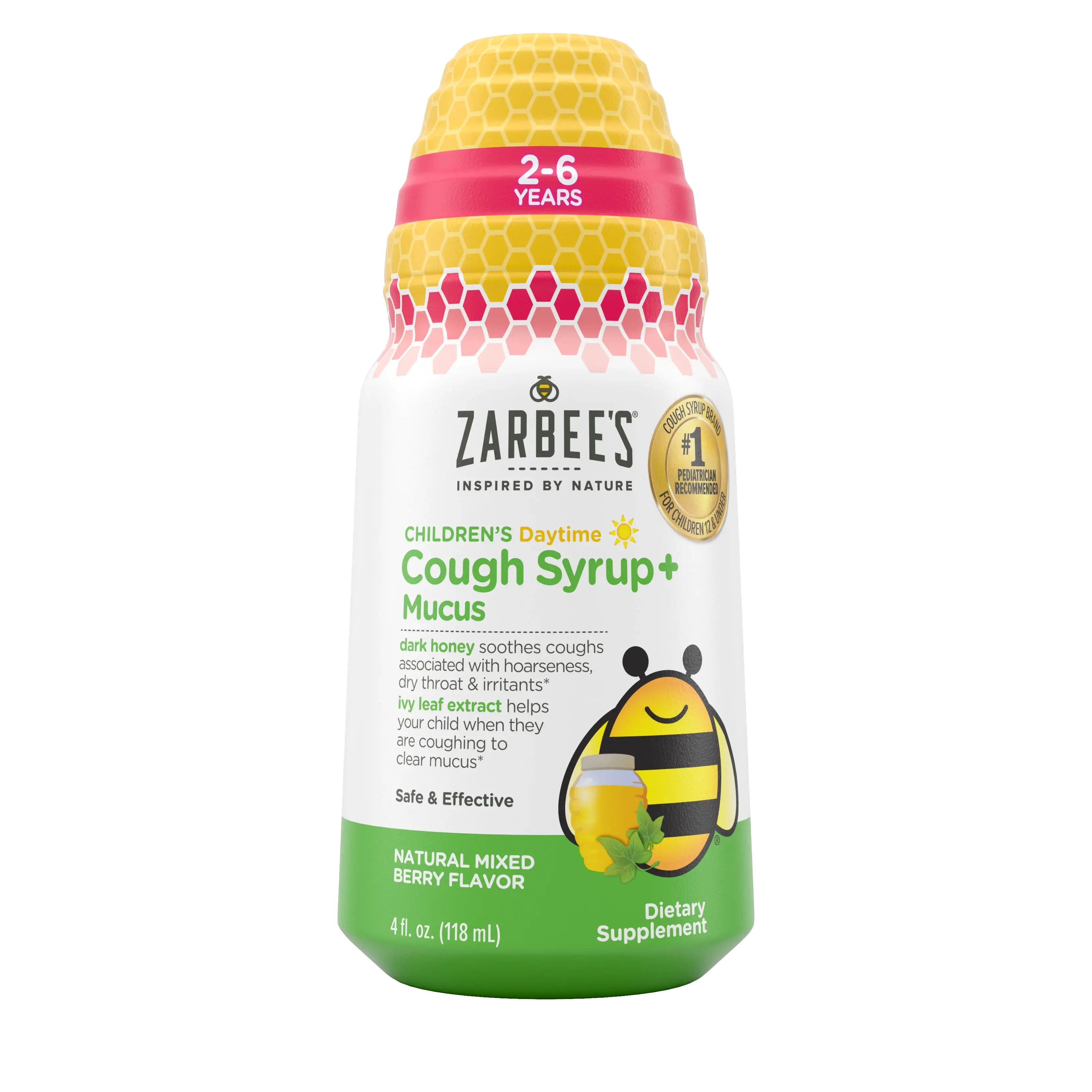 Front packaging of Zarbee’s® Kid's Cough + Mucus Day