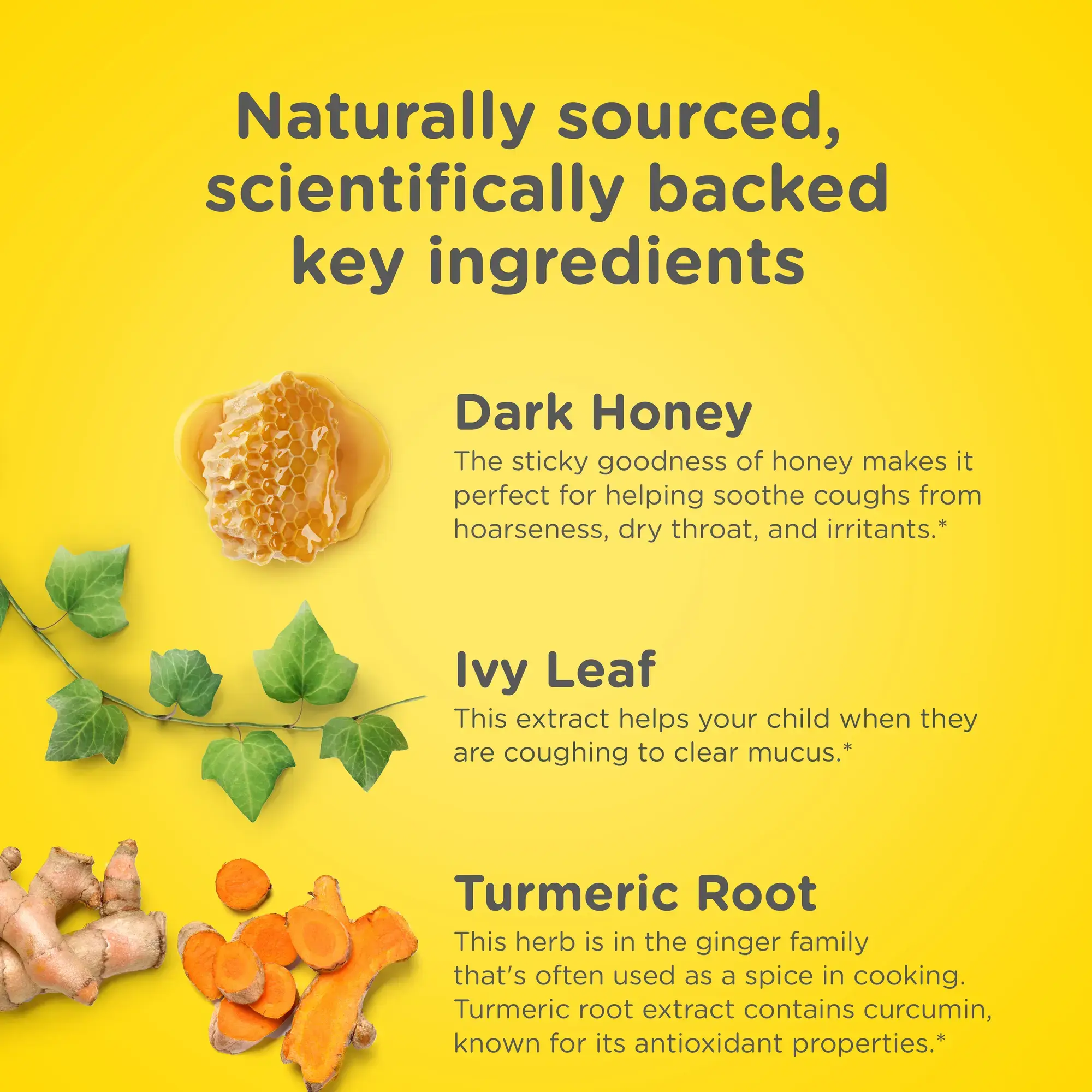Zarbee's Naturally sourced, scientifically backed key ingredients