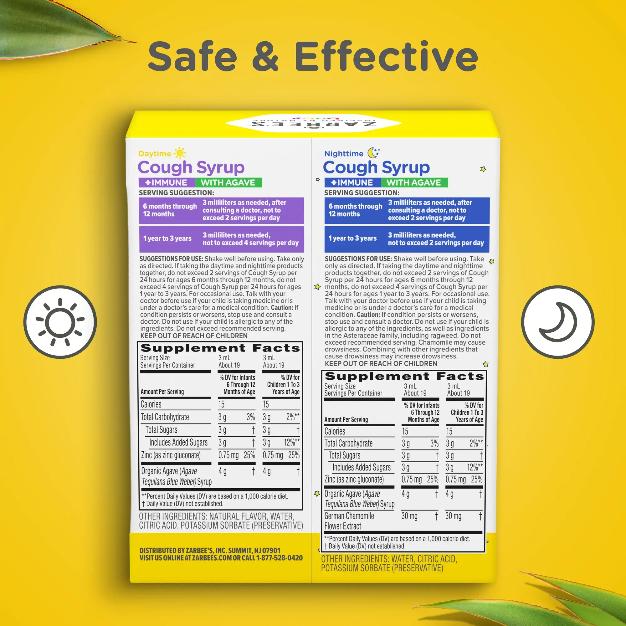 Baby Cough + Immune with Agave Day & Night Value Pack