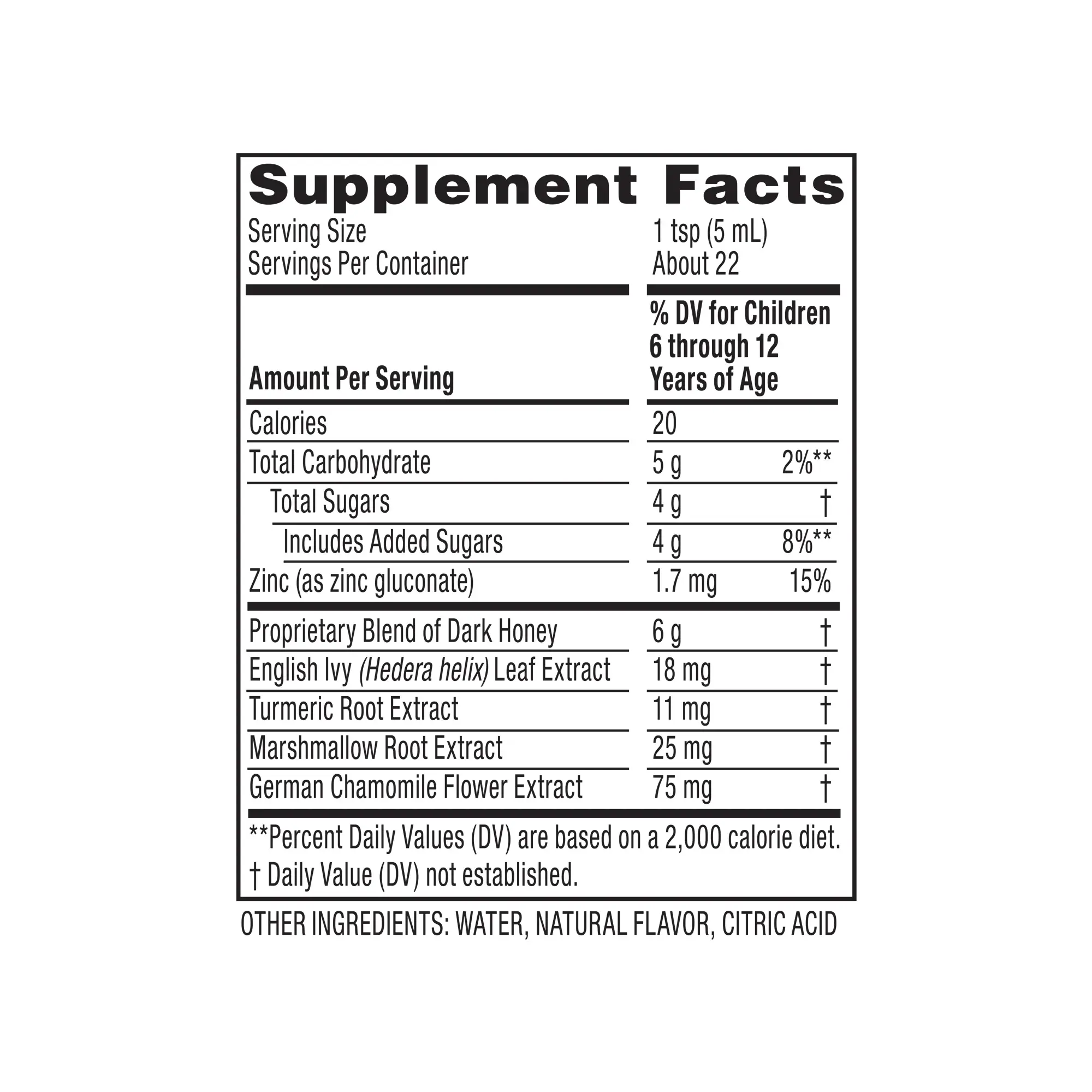 Supplement facts