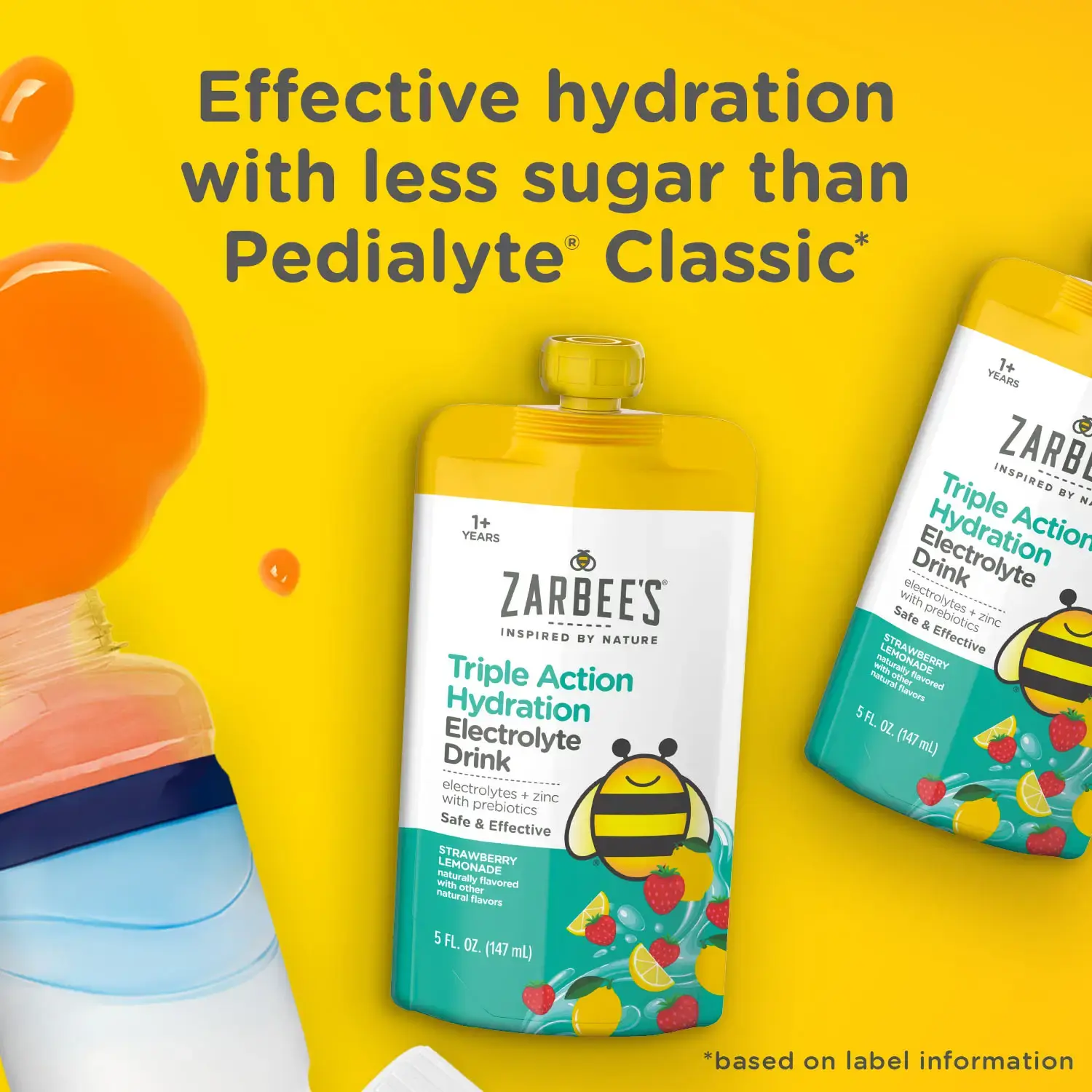 Triple Action Hydration Electrolyte Drink, Strawberry Lemonade