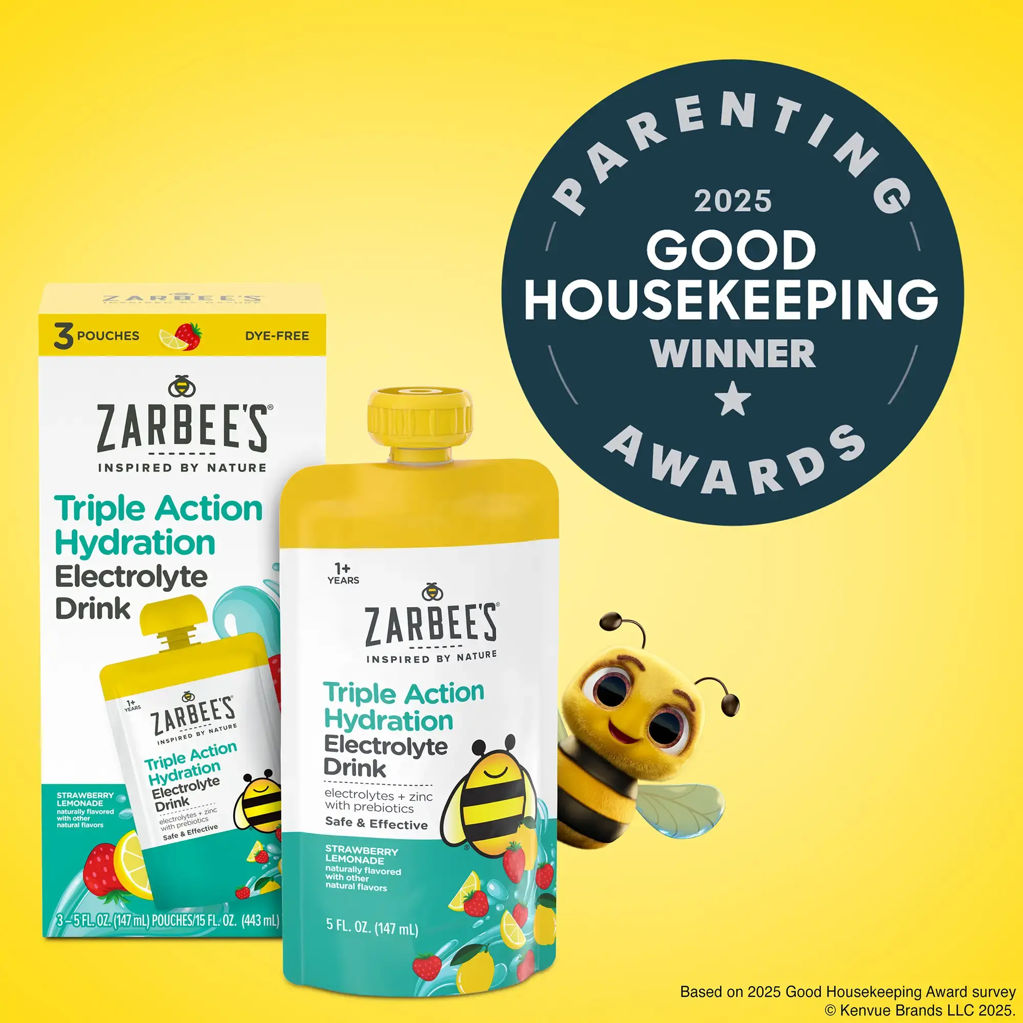 Zarbee’s® Triple Action Hydration Electrolyte Drink packaging