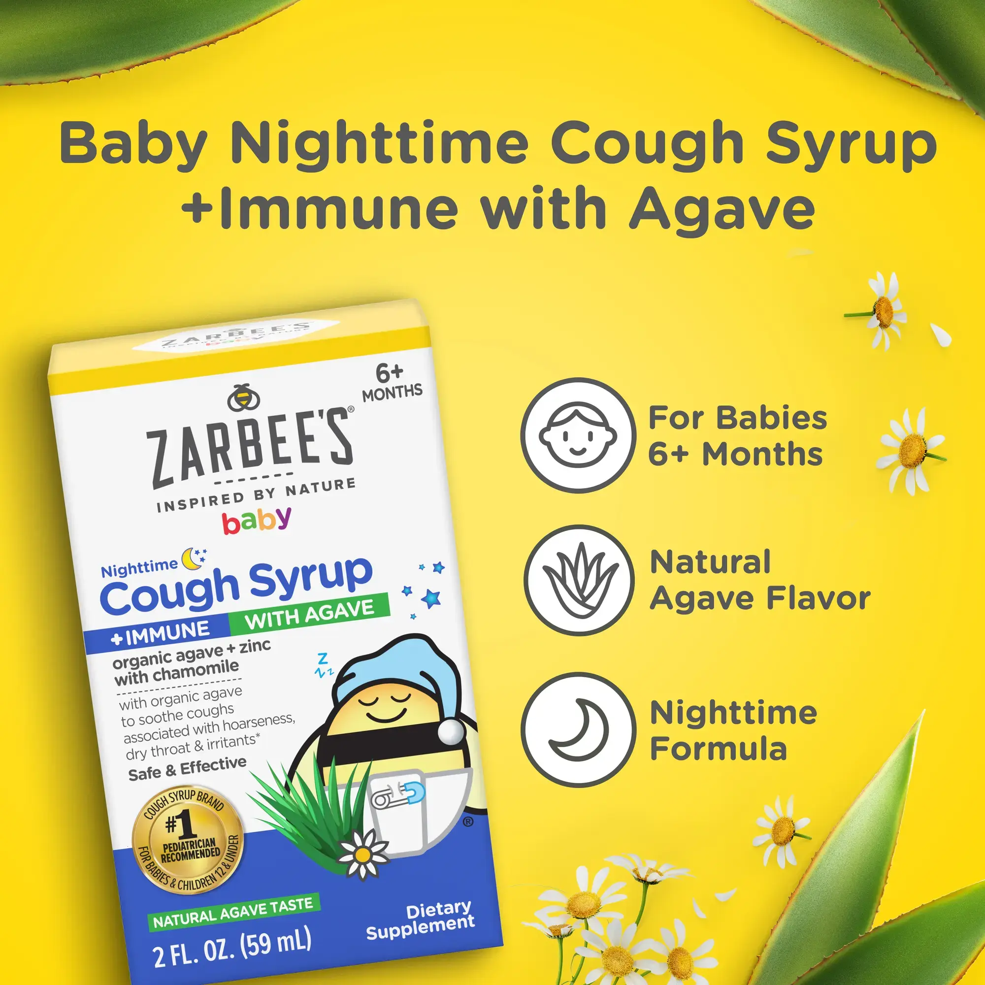 Baby Nighttime Cough Syrup + Immune with Agave